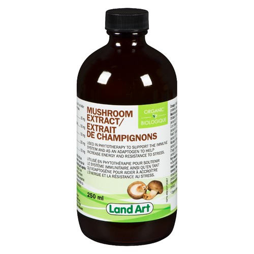 Land Art Certified Organic Mushroom Extract Supplement 250 ml