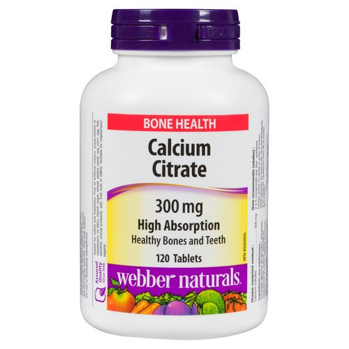 Webber Naturals Calcium Citrate 300 mg Value Pack 120 Tablets