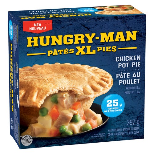 Hungry Man Frozen Entree XL Bowls Chicken Pot Pie 397 g
