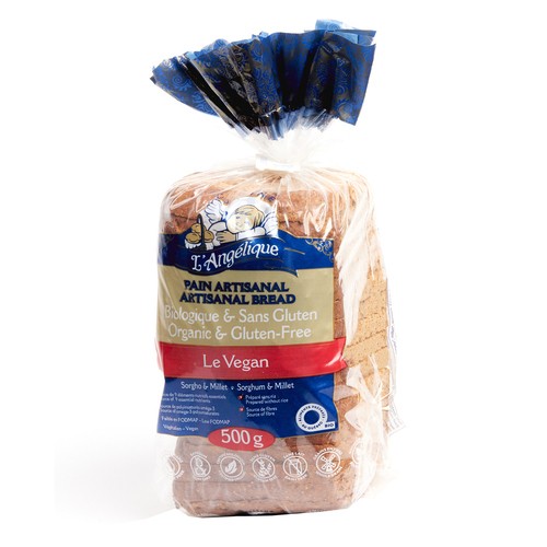 Cuisine Angelique Vegan Organic Frozen Artisanal Bread 500 g