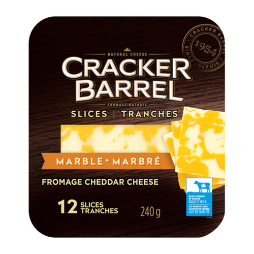 Cracker Barrel Sliced Cheese Marble 12 Slices 240 g