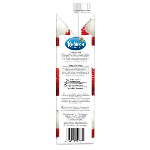 Rubicon Exotic Juice Lychee 1 L