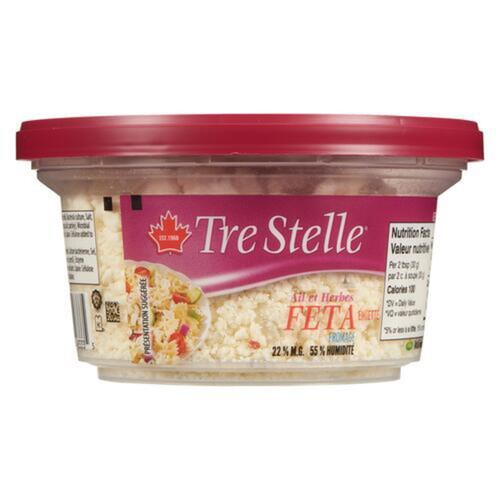 Tre Stelle Cheese Feta Crumbled With Herb & Garlic 150 g