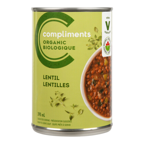 Compliments Organic Soup Mediterranean Lentil 398 ml