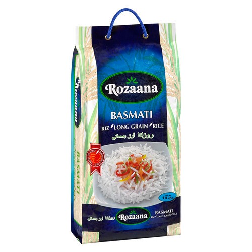 Rozaana Rice Long Grain Basmati 4.54 kg