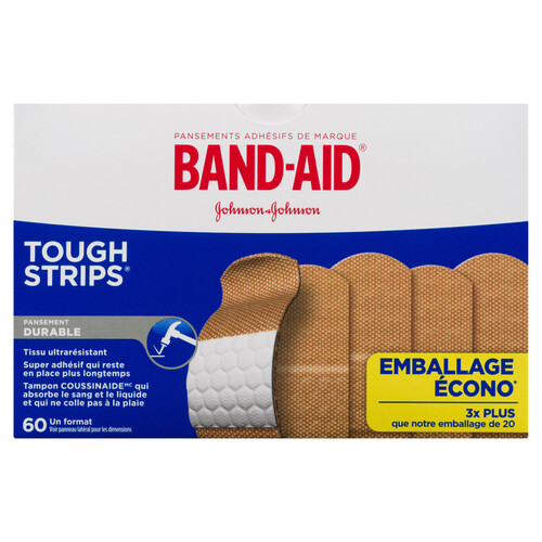 Band-Aid Tough Strips Bandages 60 EA 