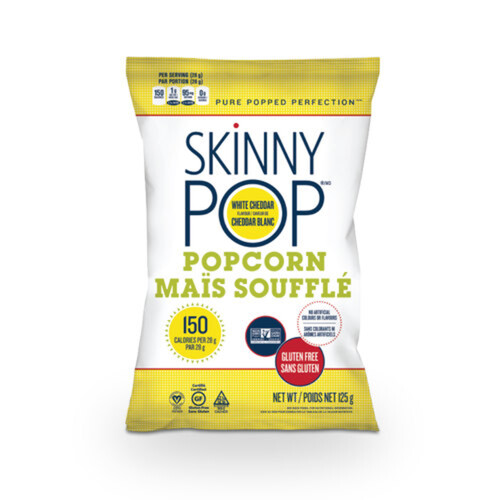 Skinny Pop Gluten-Free Popcorn White Cheddar 125 g