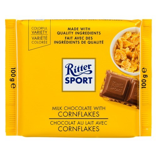 Ritter Sport Milk Chocolate Bar With Cornflakes 100 g