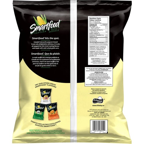 Smartfood Seasoned Popcorn White Cheddar Flavour Value Size 350 g