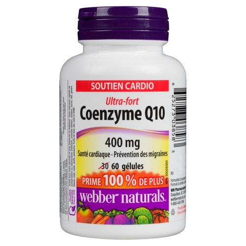 Webber Naturals 400 mg Coenzyme Q10 Ultra Strength 60 Softgel Capsules