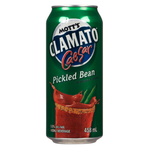 Motts Caesar Pickled Bean Clamato 5.5% Alcohol 458 ml (can)