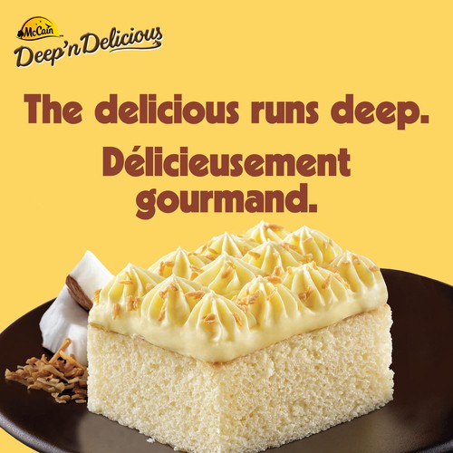 McCain Deep'n Delicious Frozen Cake Vanilla Coconut 510 g
