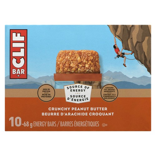Clif Energy Bars Crunchy Peanut Butter 10 x 68 g