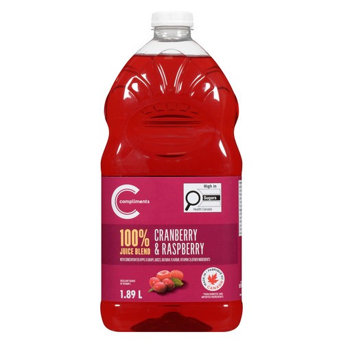 Compliments Juice Blend Cranberry Raspberry 1.89 L (bottle)
