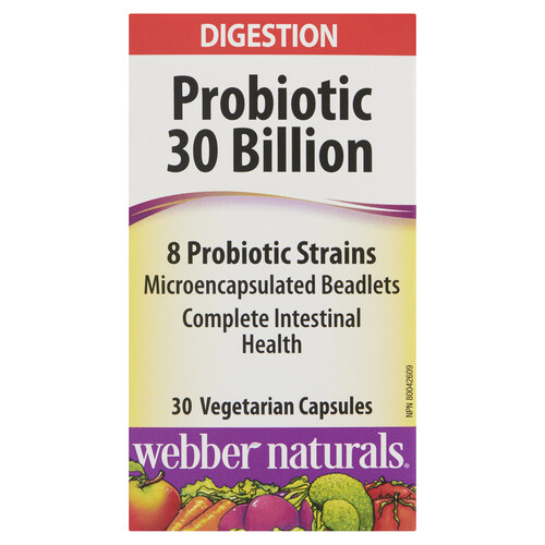 Webber Naturals 8 Probiotic Strains 30 Billion 30 Capsules