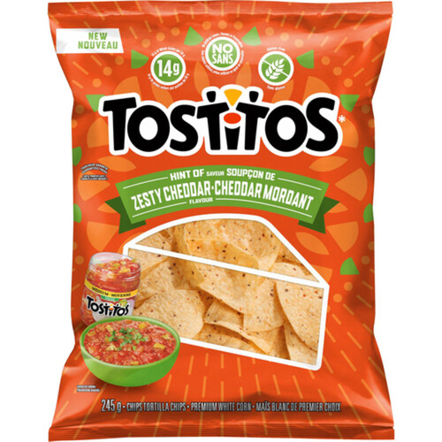 Tostitos Tortilla Chips Hint Of Zesty Cheddar 245 g