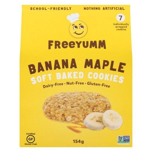 FreeYumm Dairy-Free Soft Baked Cookies Banana Maple 154 g