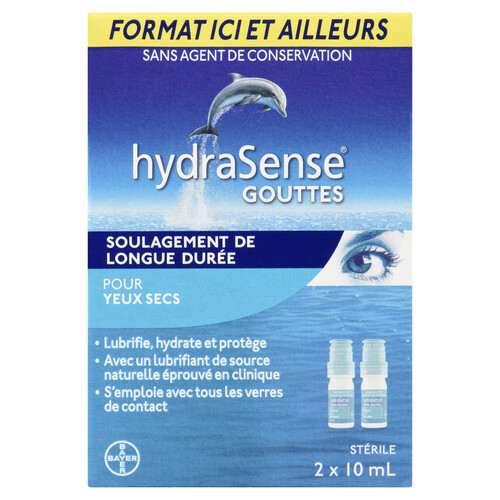 HydraSense Eye Drops for Dry Eyes 2 x 10 ml