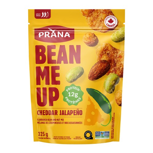 Prana Bean Me Up Bean And Nut Mix Cheddar Jalapeno Spicy Crunchy 325 g
