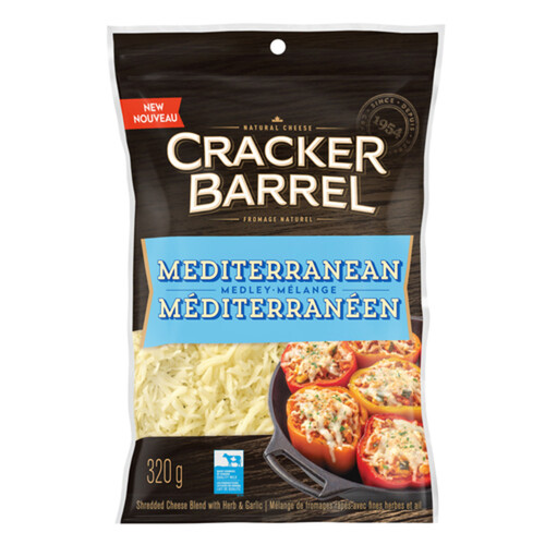 Cracker Barrel Shredded Cheese Blend Mediterranean Medley 320 g