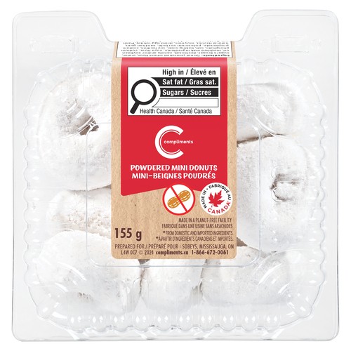 Compliments Powdered Donuts Mini 155 g (frozen)