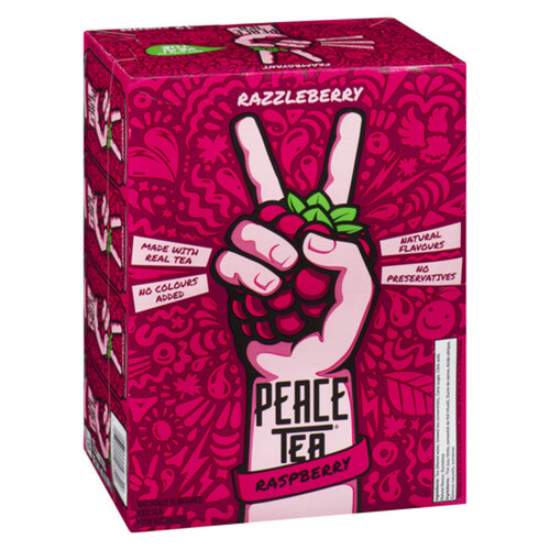 Peace Tea Iced Tea Drinks Razzleberry 12 x 341 ml (cans)