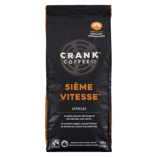 Crank Coffee Whole Bean Coffee Fifth Gear Espresso Roast 340 g