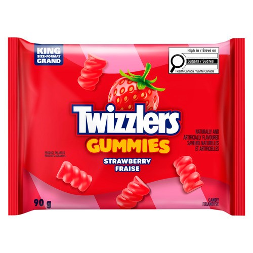 Twizzlers Gummies Candy Strawberry King Size 90 g