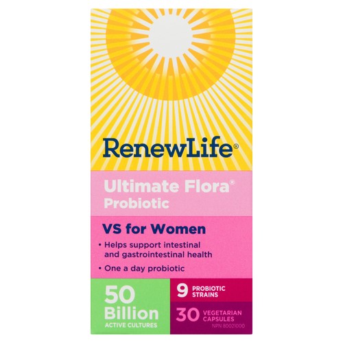 Renew Life Ultimate Flora Probiotic For Women 50 Billion Capsules 30 Count