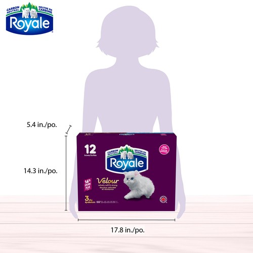 Royale Velour Facial Tissue 12 Flat Boxes x 82 Sheets