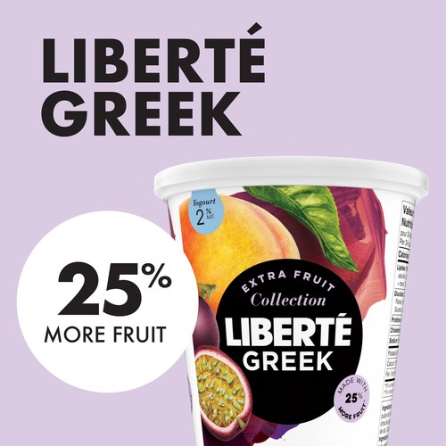 Liberté 2% Greek Yogourt Peach Passion Fruit 650 g