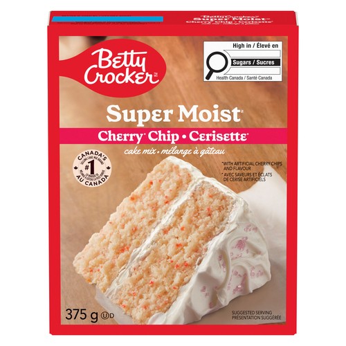 Betty Crocker SuperMoist Cake Mix Cherry Chip 375 g