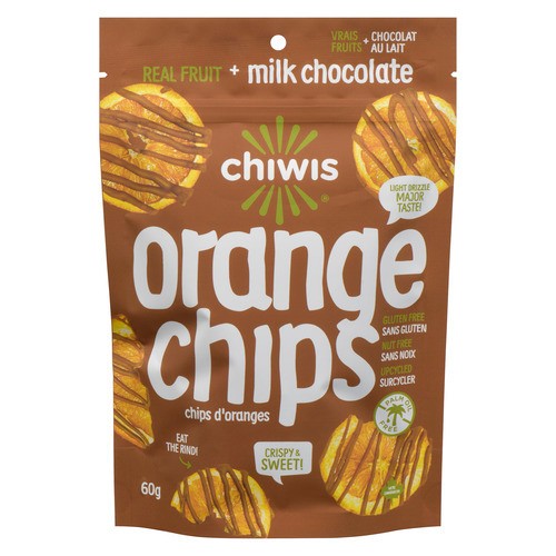 Chiwis Orange Chips Real Fruit + Milk Chocolate 60 g