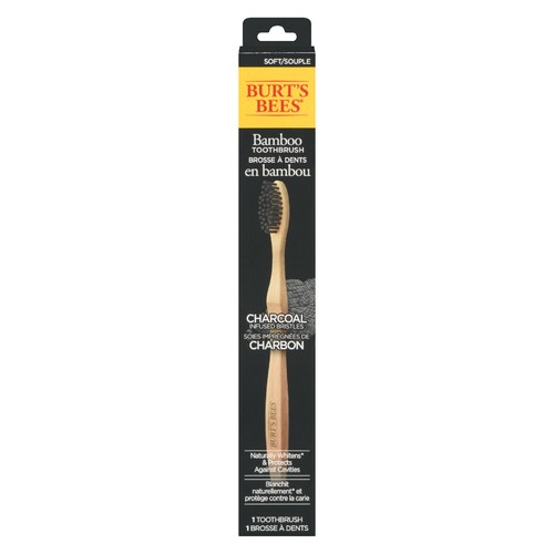 Burt's Bees Bamboo Toothbrush Charcoal 1 Count