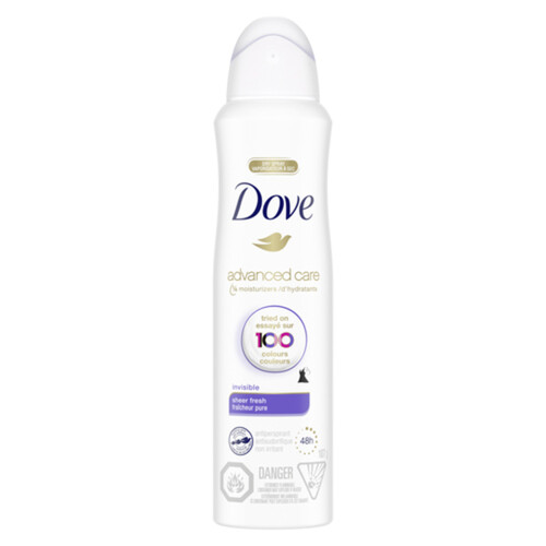 Dove Advanced Care Invisible Dry Spray Antiperspirant For Women Sheer Fresh 107 g
