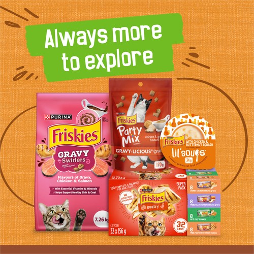 Friskies Wet Cat Food  Extra Gravy Chunky with Chicken 156 g