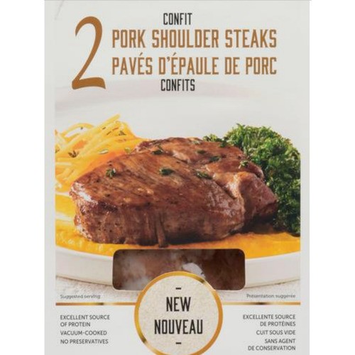 Gibiers Canabec Confit Pork Shoulder Steaks 450 g