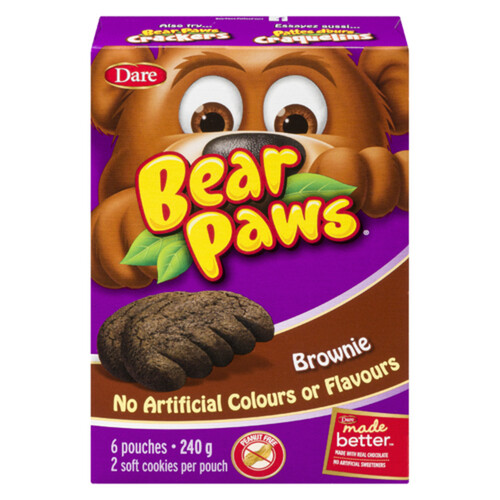 Dare Bear Paws Peanut-Free Cookies Brownie 6 Pack 240 g