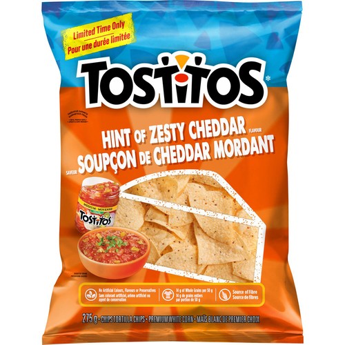 Tostitos Tortilla Chips Hint Of Zesty Cheddar 275 g