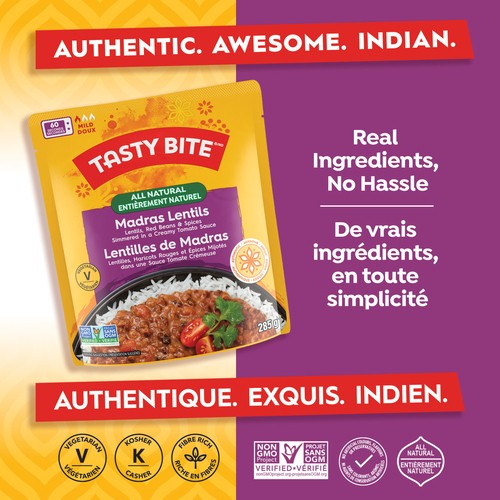 Tasty Bite All Natural Madras Lentils Mild 285 g