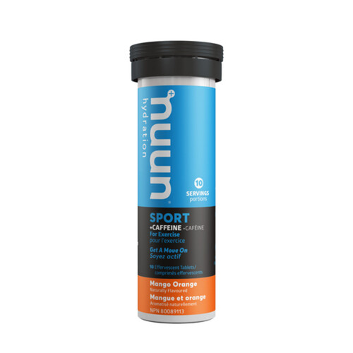 Nuun Hydration Sport + Caffeine Effervescent Tablets Mango Orange 10 Count