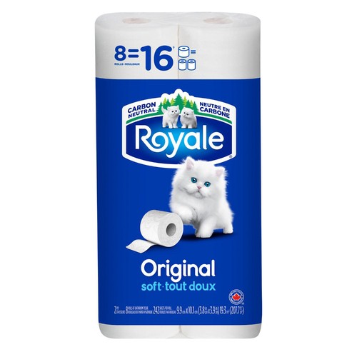 Royale Toilet Paper Original 2-Ply 8 Rolls x 242 Sheets 