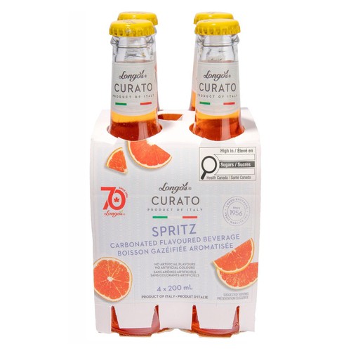 Longo's Curato Soda Spritz 4 x 200 ml (bottles)