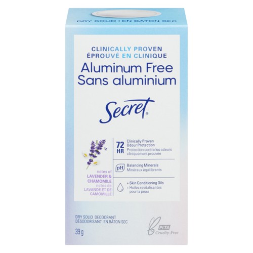 Secret Clinically Proven Aluminum-Free Deodorant Lavender Chamomile 39 g