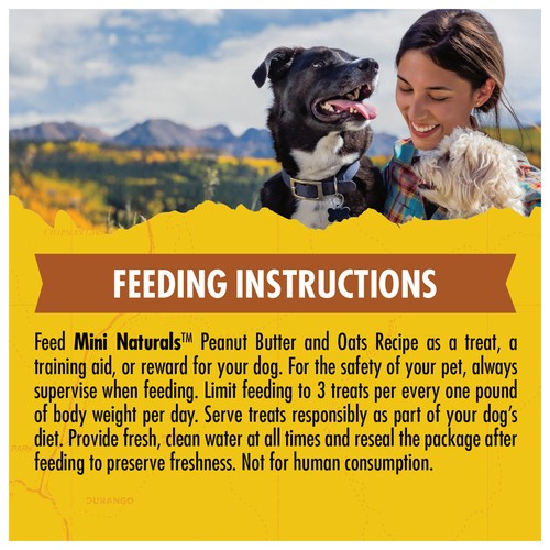 Zuke's Mini Naturals Dog Treats Tender Bites Peanut Butter & Oats Recipe 170 g