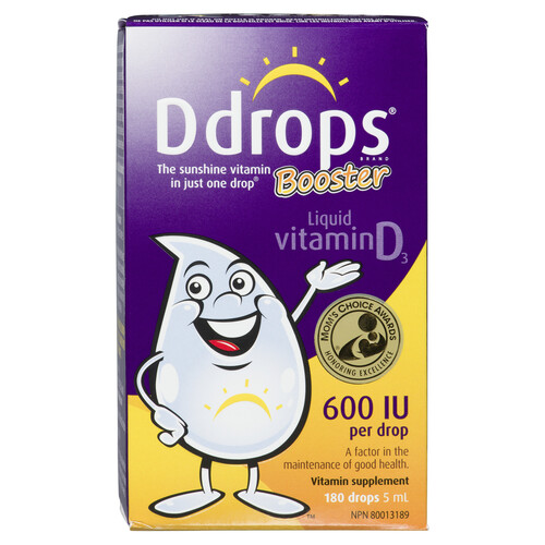 Ddrops Booster Liquid Vitamin D3 180 Drops