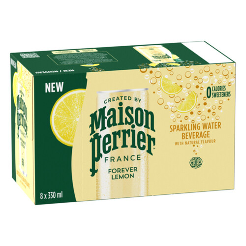 Maison Perrier Sparkling Water Lemon Citron 8 x 330 ml (cans)