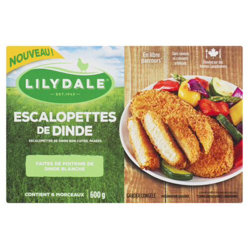 Lilydale Frozen Turkey Cutlets Breaded Uncooked 600 g