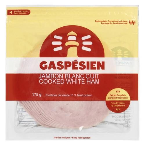 Gaspesien Deli Sliced White Ham 175 g