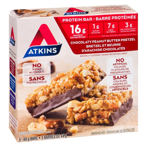 Atkins Protein Bar Chocolaty Peanut Butter Pretzel 240 g